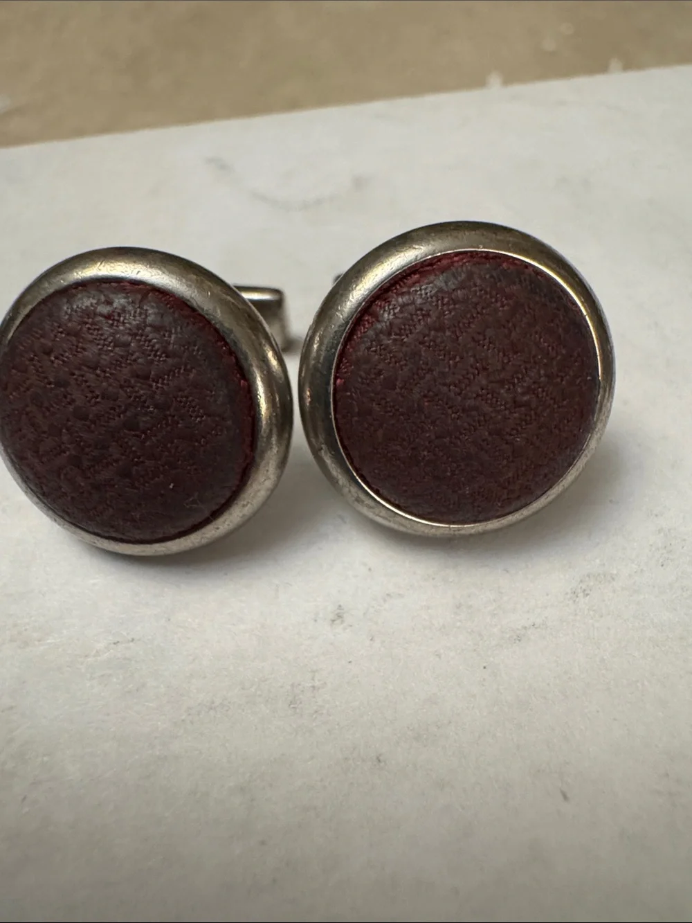Vintage Lot of 5 Thomas Pink London Enamel Fabric Cufflinks Set